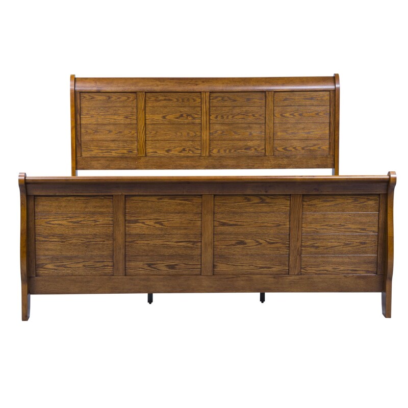 Grandpas Cabin King California Sleigh Bed, Dresser & Mirror, Chest, Night Stand 175BRKCSDMCN
