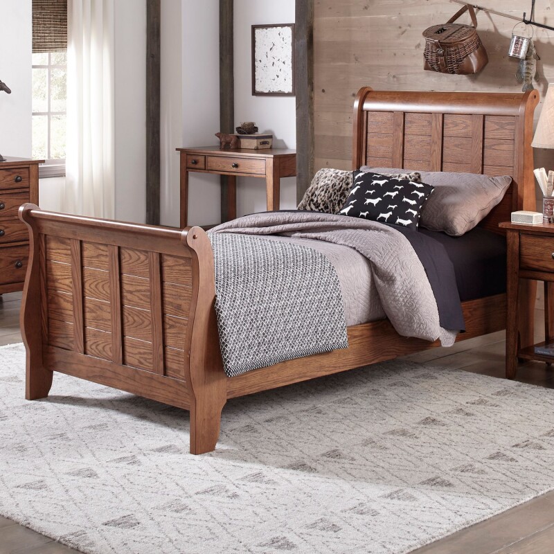 Grandpas Cabin Full Sleigh Bed 175YBRFSL