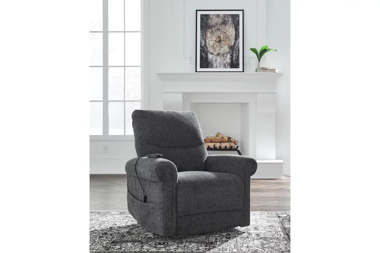 Aureta Power Lift Recliner In Charcoal 1790312