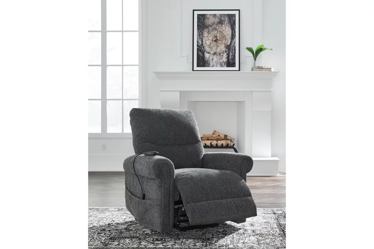 Aureta Power Lift Recliner In Charcoal 1790312