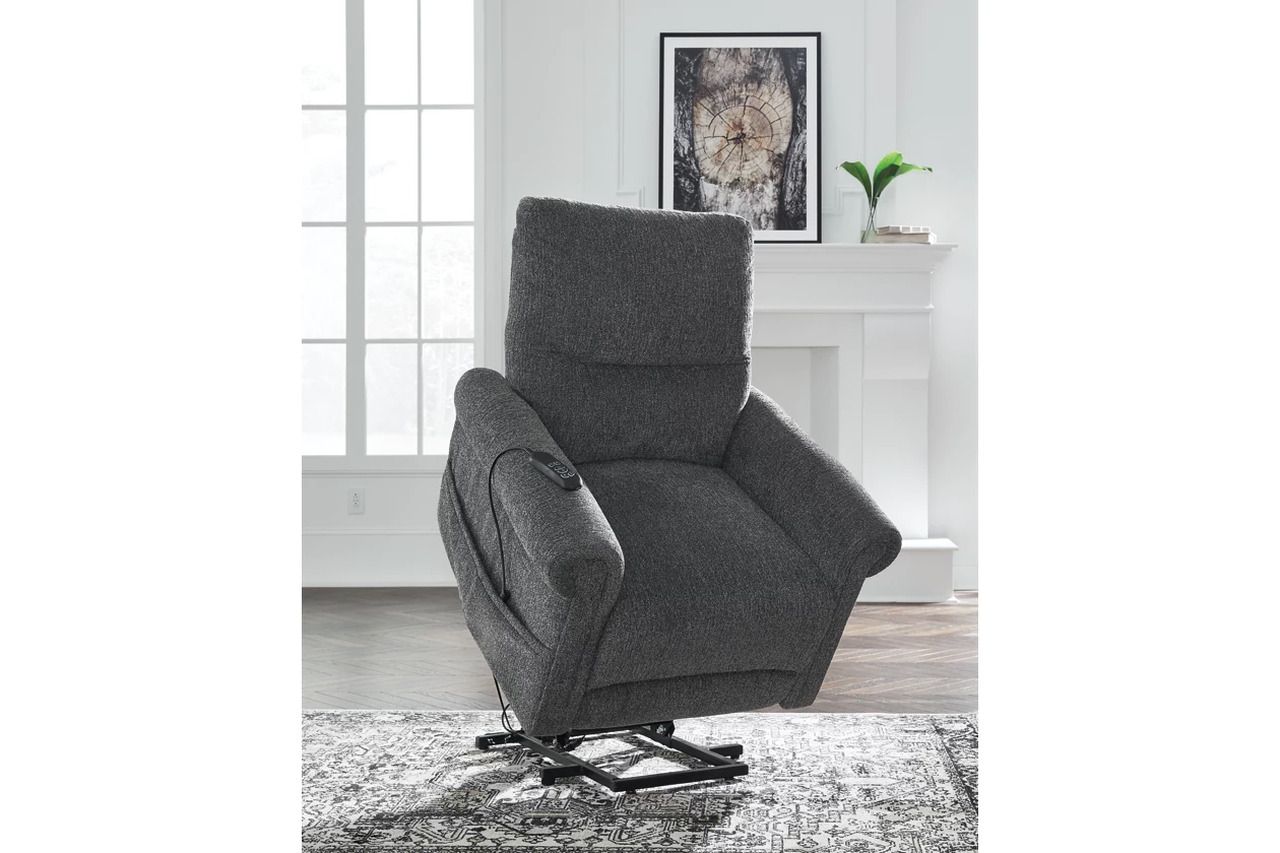 Aureta Power Lift Recliner In Charcoal 1790312