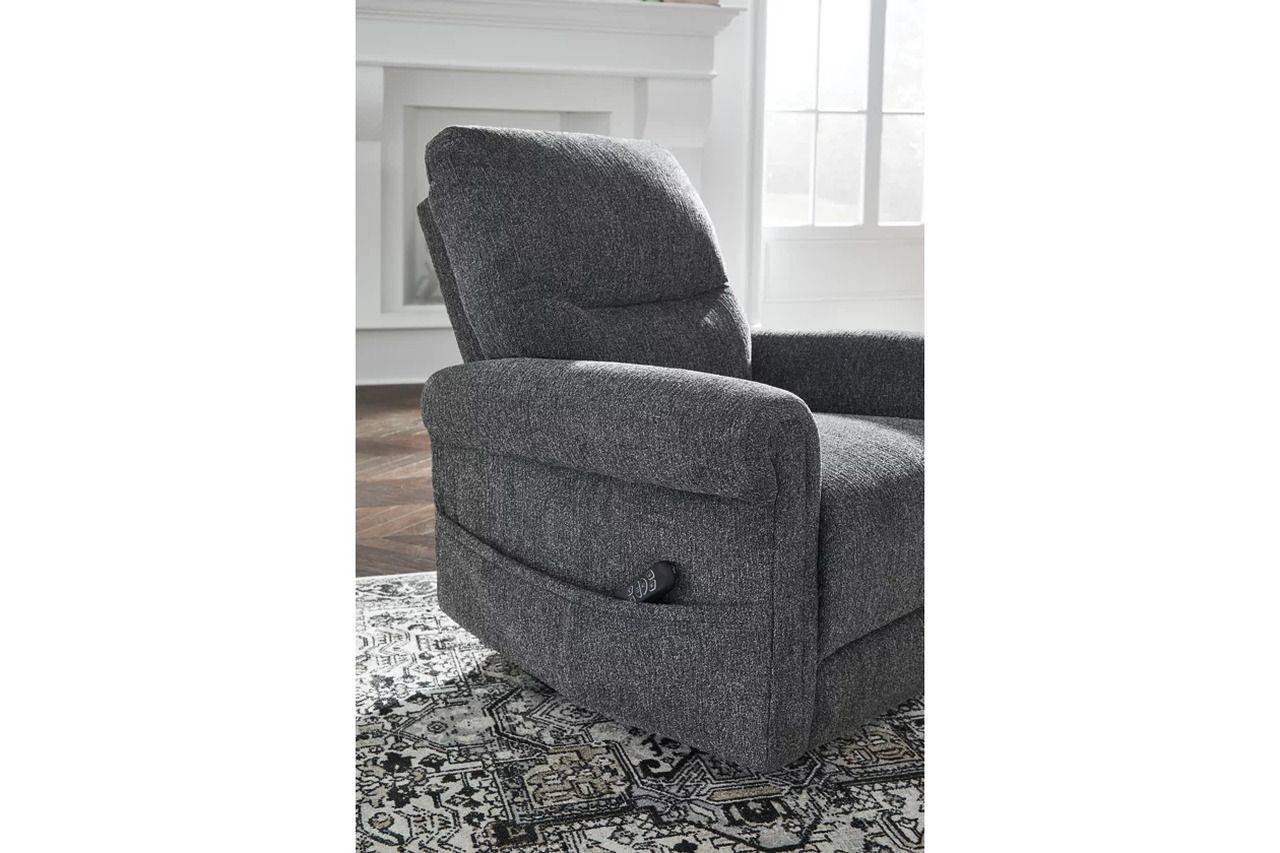 Aureta Power Lift Recliner In Charcoal 1790312