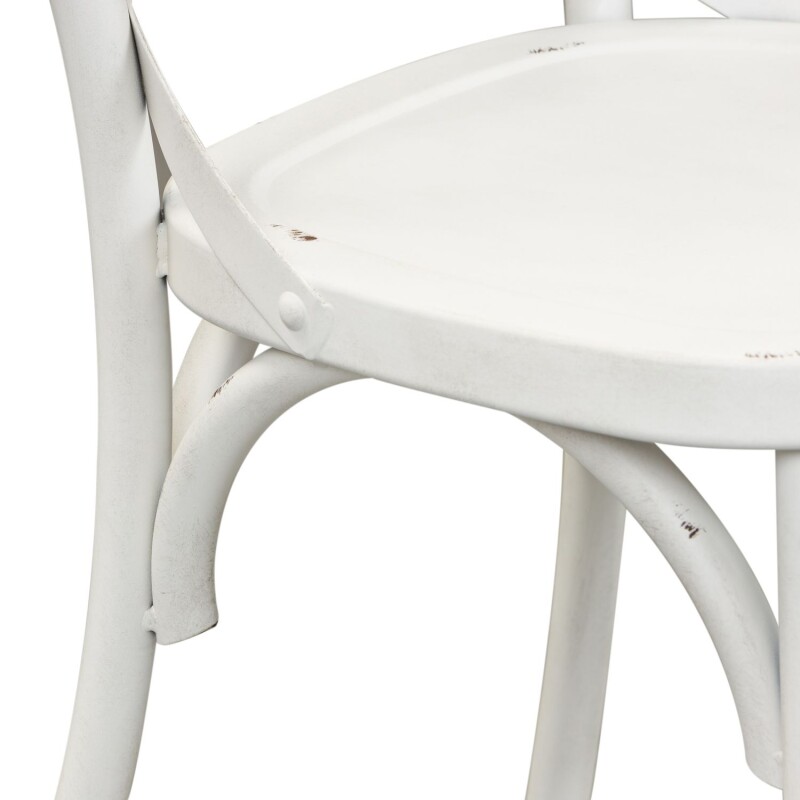 Vintage Series X Back Counter Chair - Antique White 179B300524AW