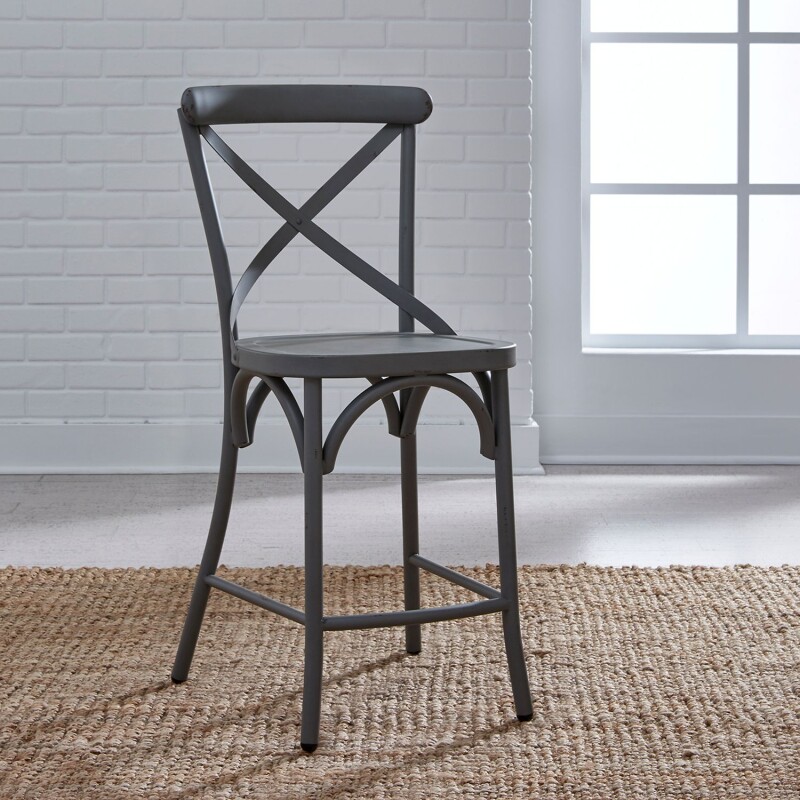 Vintage Series X Back Counter Chair - Grey 179B300524GY