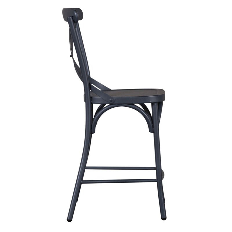 Vintage Series X Back Counter Chair- Navy 179B300524N