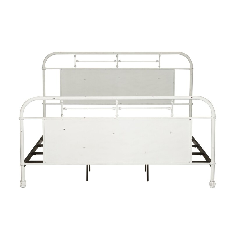 Vintage Series Queen Metal Bed - Antique White 179BR13HFRAW