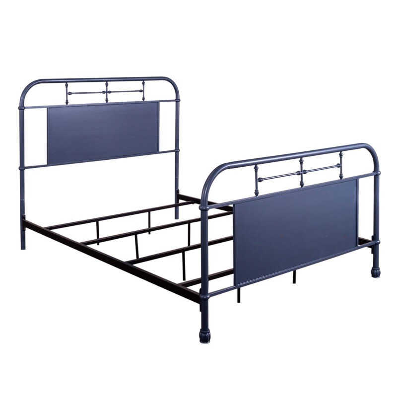 Vintage Series Queen Metal Bed- Navy 179BR13HFRN