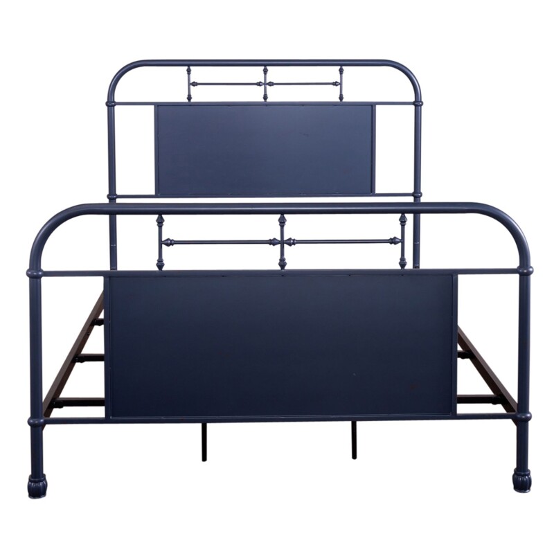 Vintage Series Queen Metal Bed- Navy 179BR13HFRN