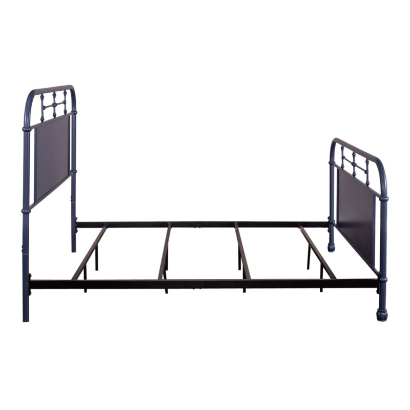 Vintage Series Queen Metal Bed- Navy 179BR13HFRN