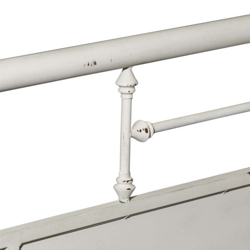 Vintage Series King Metal Bed - Antique White 179BR15HFRAW