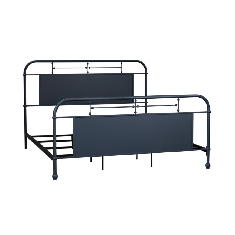 Vintage Series King Metal Bed- Navy 179BR15HFRN