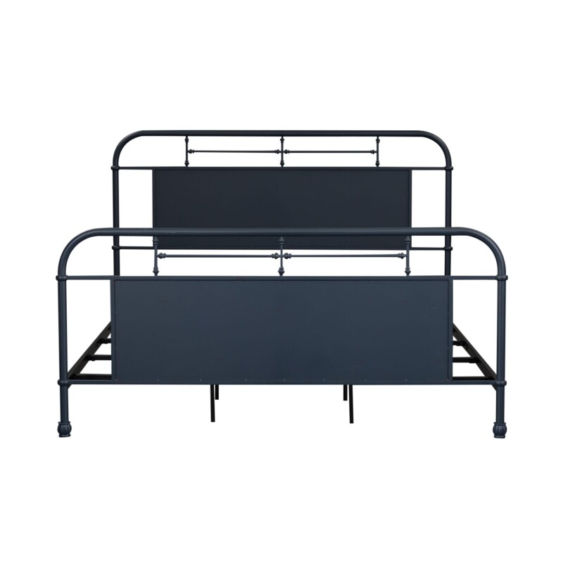 Vintage Series King Metal Bed- Navy 179BR15HFRN