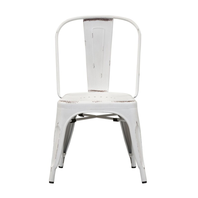 Vintage Series Bow Back Side Chair - Antique White 179C3505AW