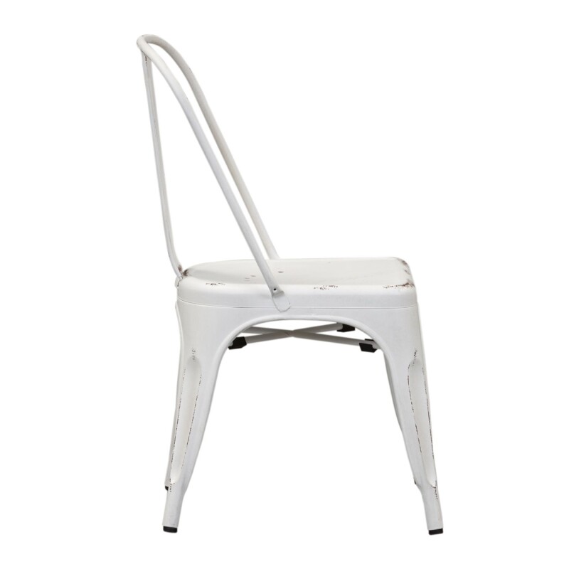 Vintage Series Bow Back Side Chair - Antique White 179C3505AW