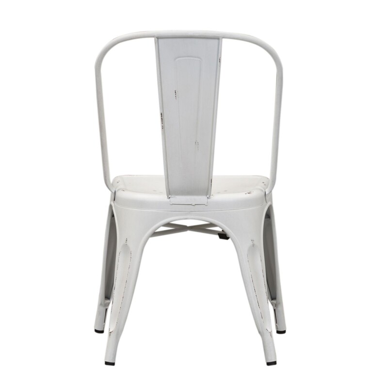 Vintage Series Bow Back Side Chair - Antique White 179C3505AW