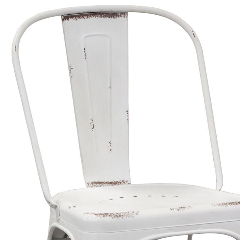 Vintage Series Bow Back Side Chair - Antique White 179C3505AW
