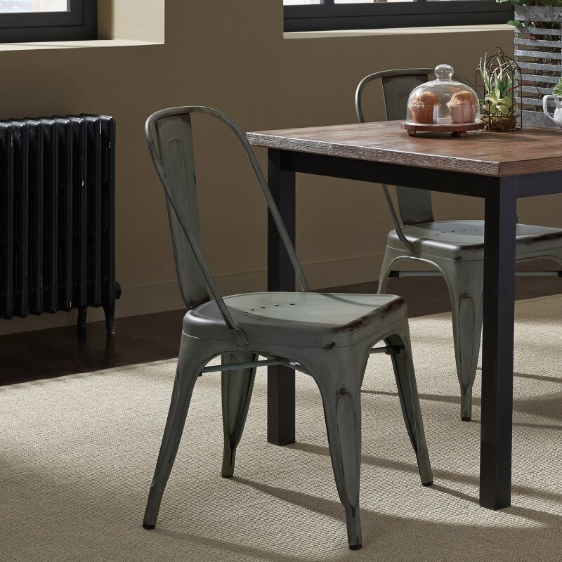 Vintage Series Bow Back Side Chair - Green 179C3505G