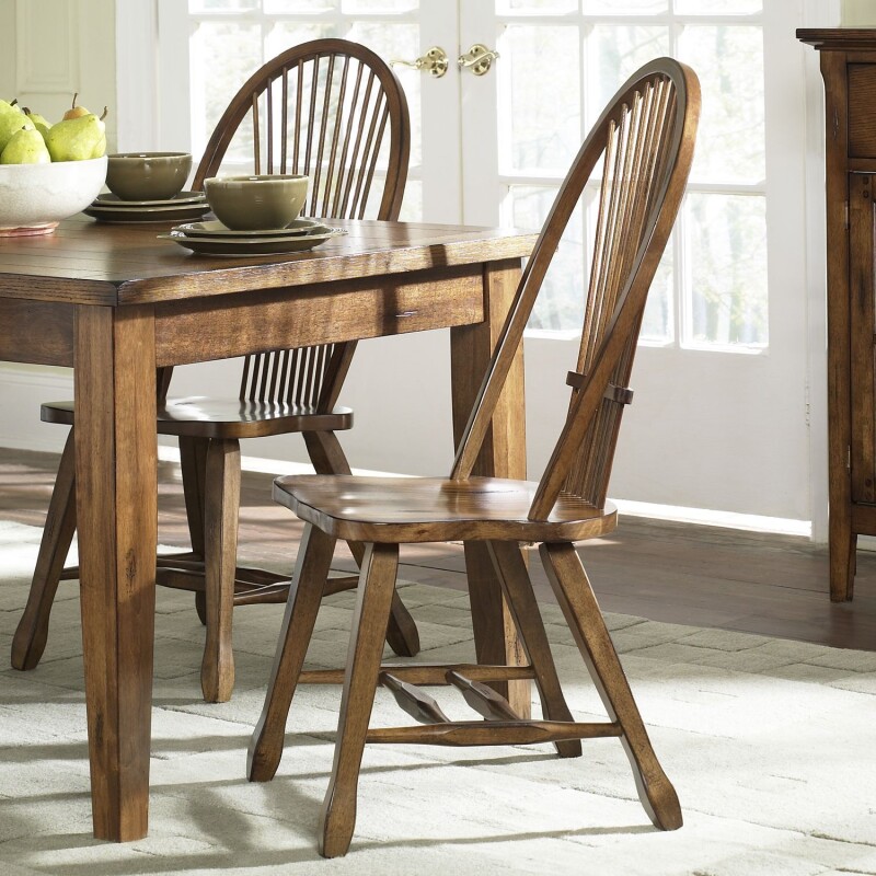 Treasures Sheaf Back Side Chair - Oak 17C1032