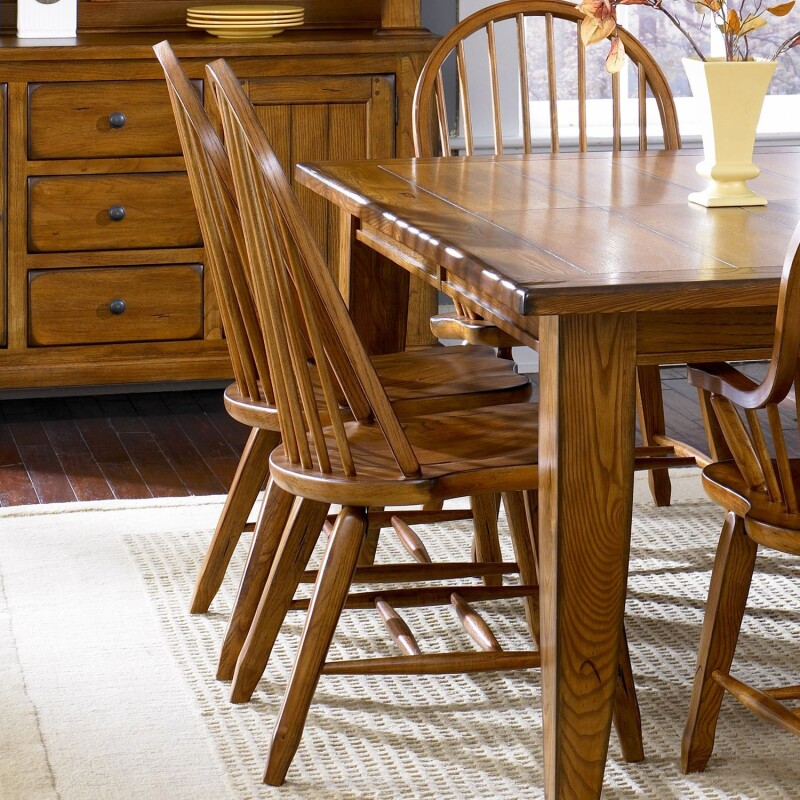 Treasures Bow Back Side Chair -  Oak 17C2050