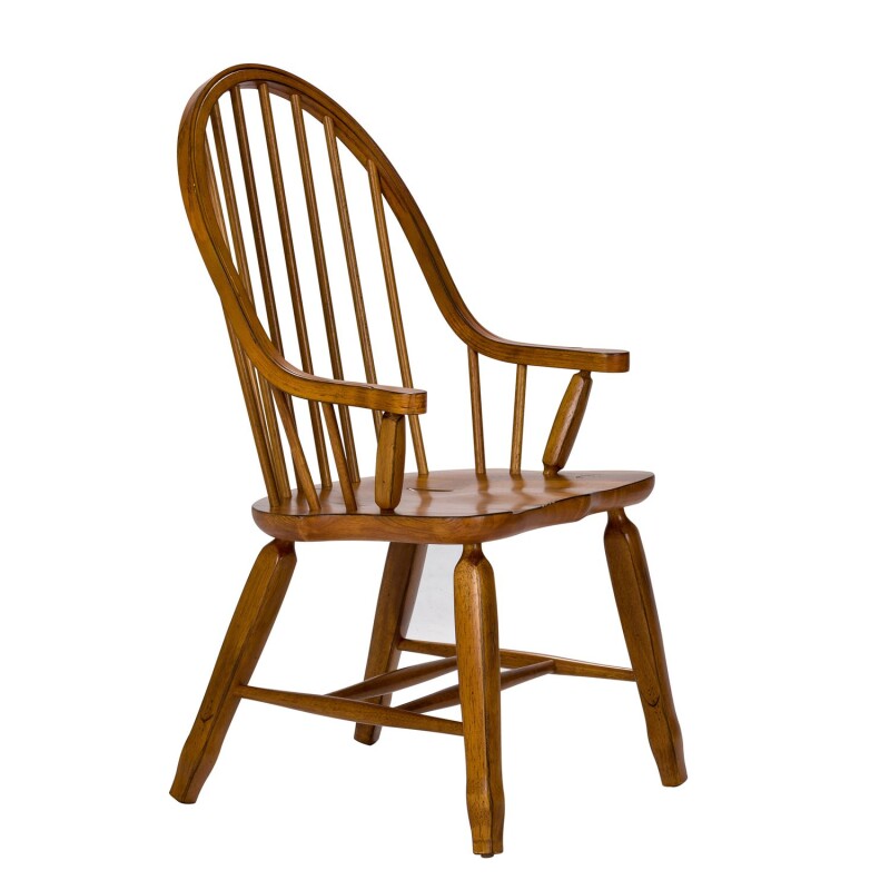 Treasures Bow Back Arm Chair - Oak 17C2051