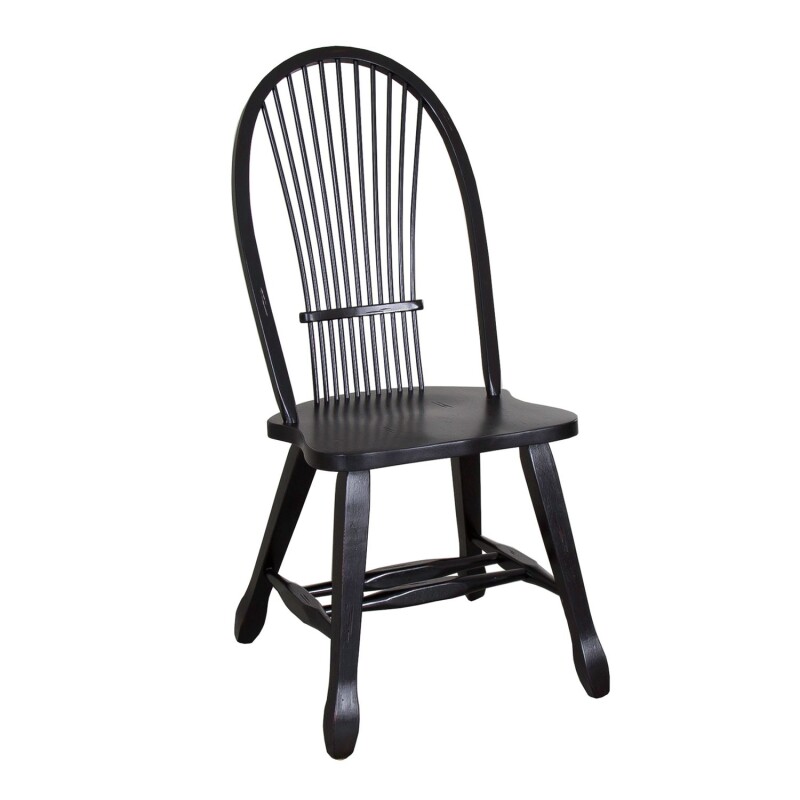 Treasures Sheaf Back Side Chair - Black 17C4032
