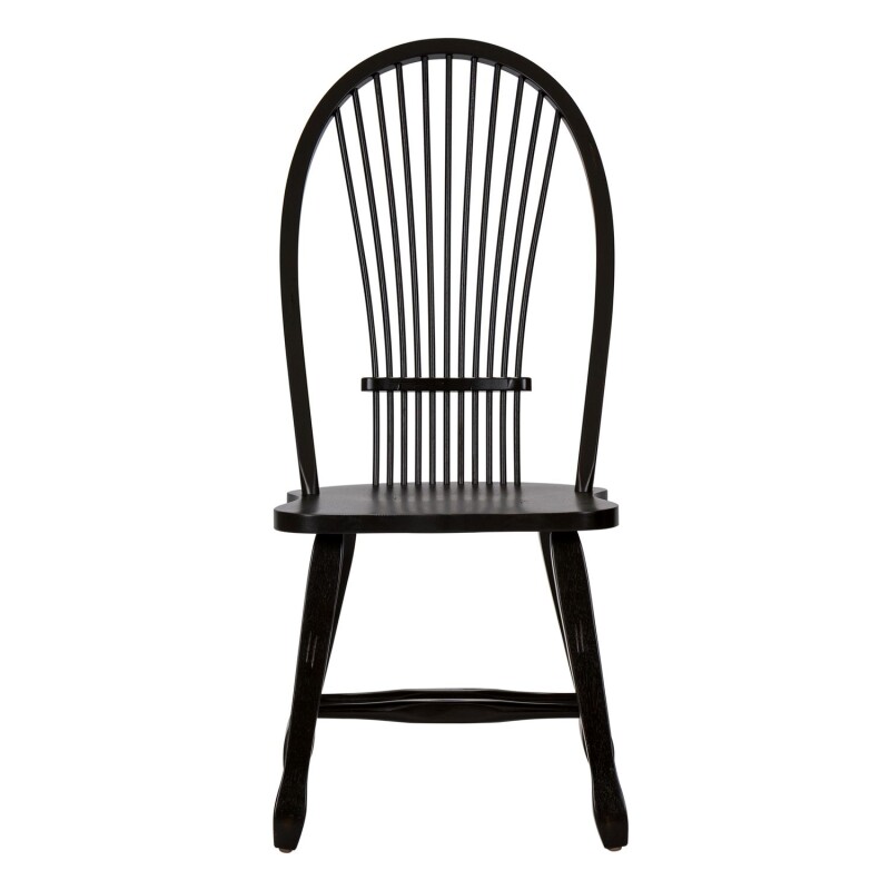 Treasures Sheaf Back Side Chair - Black 17C4032