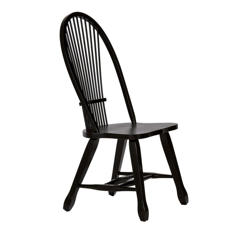 Treasures Sheaf Back Side Chair - Black 17C4032