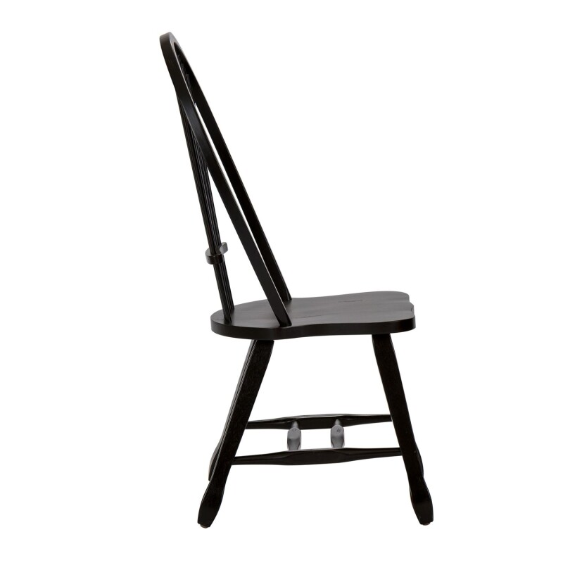 Treasures Sheaf Back Side Chair - Black 17C4032