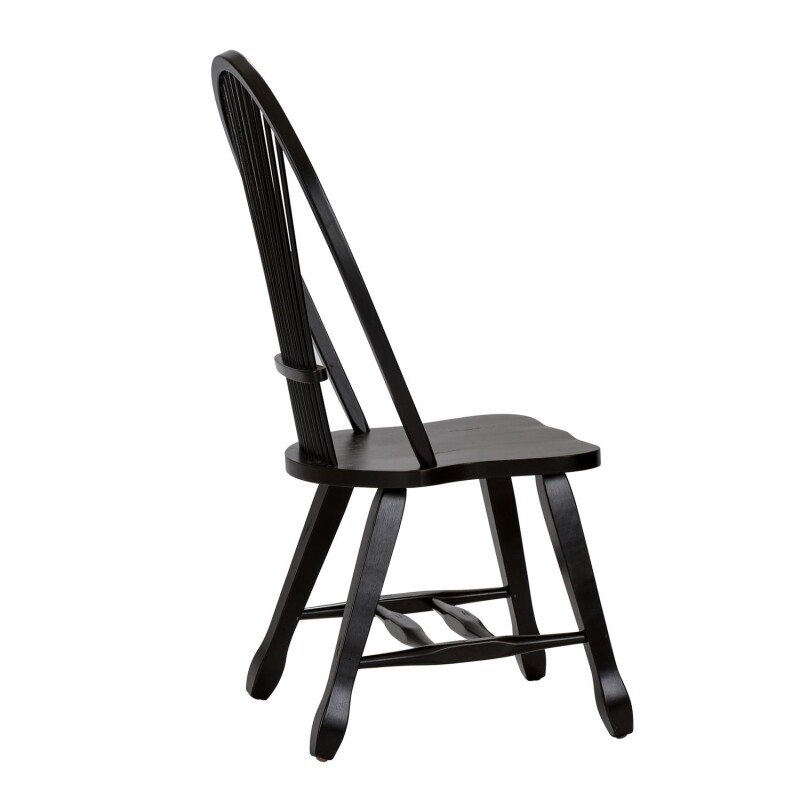 Treasures Sheaf Back Side Chair - Black 17C4032