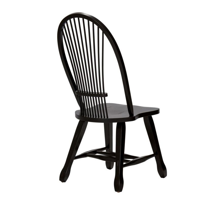 Treasures Sheaf Back Side Chair - Black 17C4032