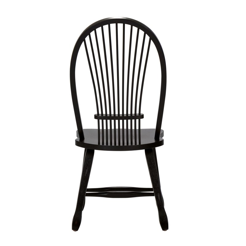 Treasures Sheaf Back Side Chair - Black 17C4032