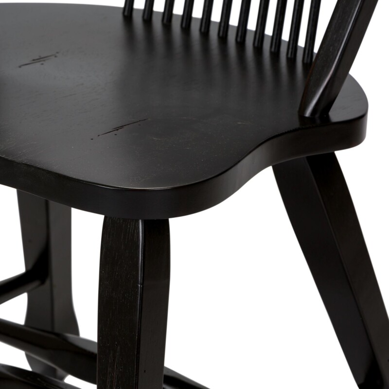 Treasures Sheaf Back Side Chair - Black 17C4032