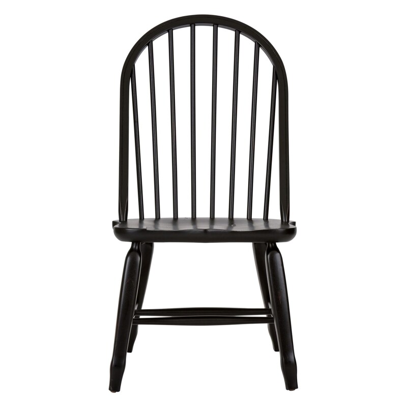 Treasures Bow Back Side Chair - Black 17C4050