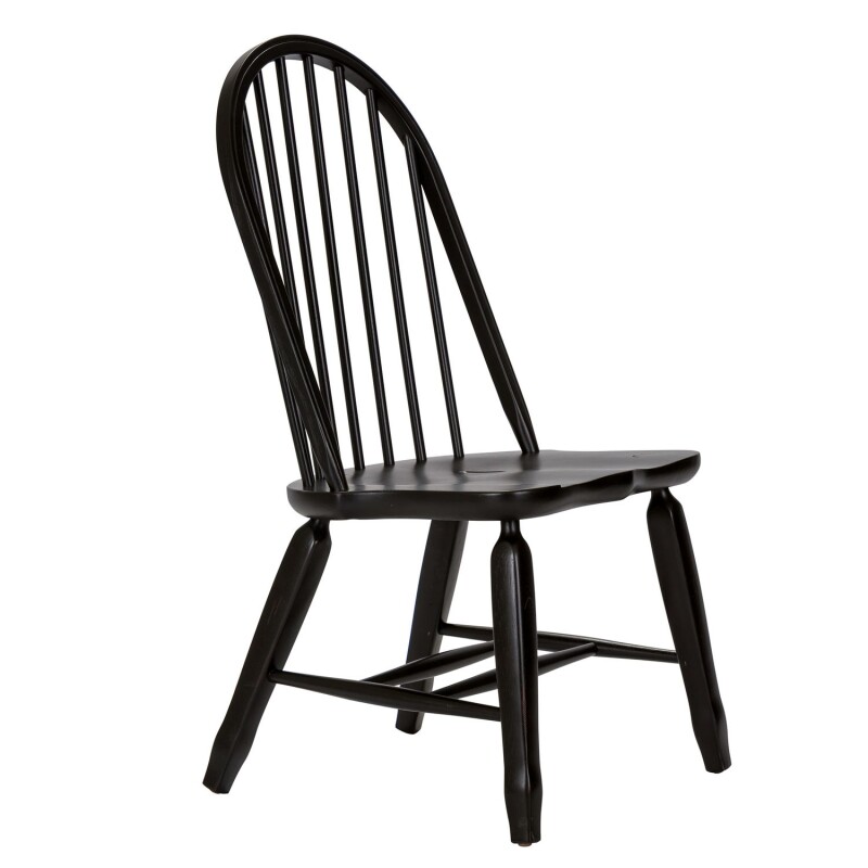 Treasures Bow Back Side Chair - Black 17C4050