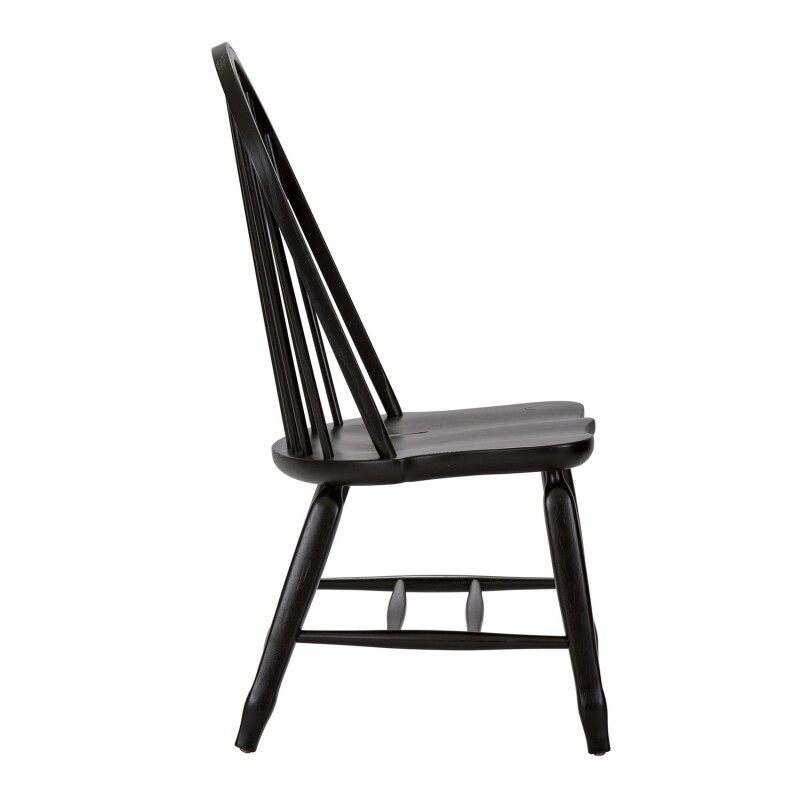 Treasures Bow Back Side Chair - Black 17C4050