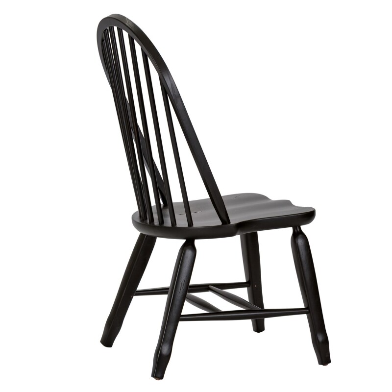 Treasures Bow Back Side Chair - Black 17C4050