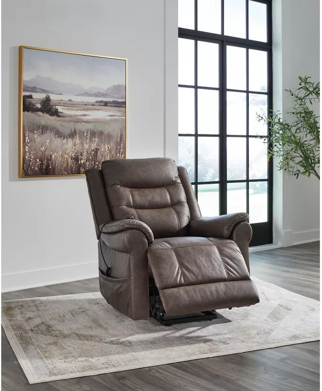 Oatman Power Lift Recliner In Umber 1800412