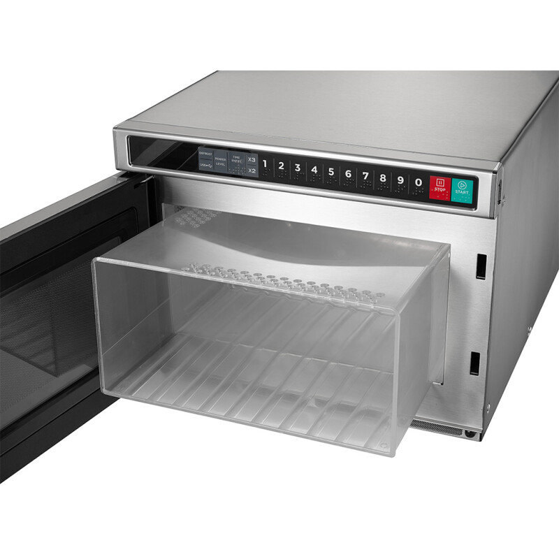 0.6 Cu. Ft. 1800W Push Button Heavy Duty Commercial Microwave 1817G1A