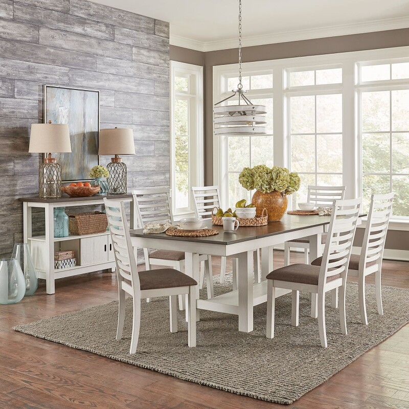 Brook Bay 7 Piece Trestle Table Set 182CD7TRS