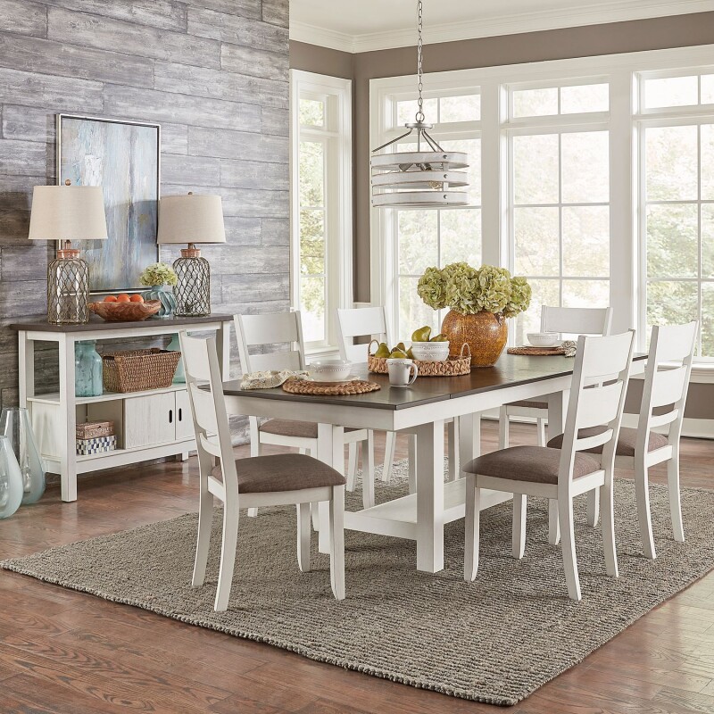 Brook Bay Optional 7 Piece Trestle Table Set 182CDO7TRS