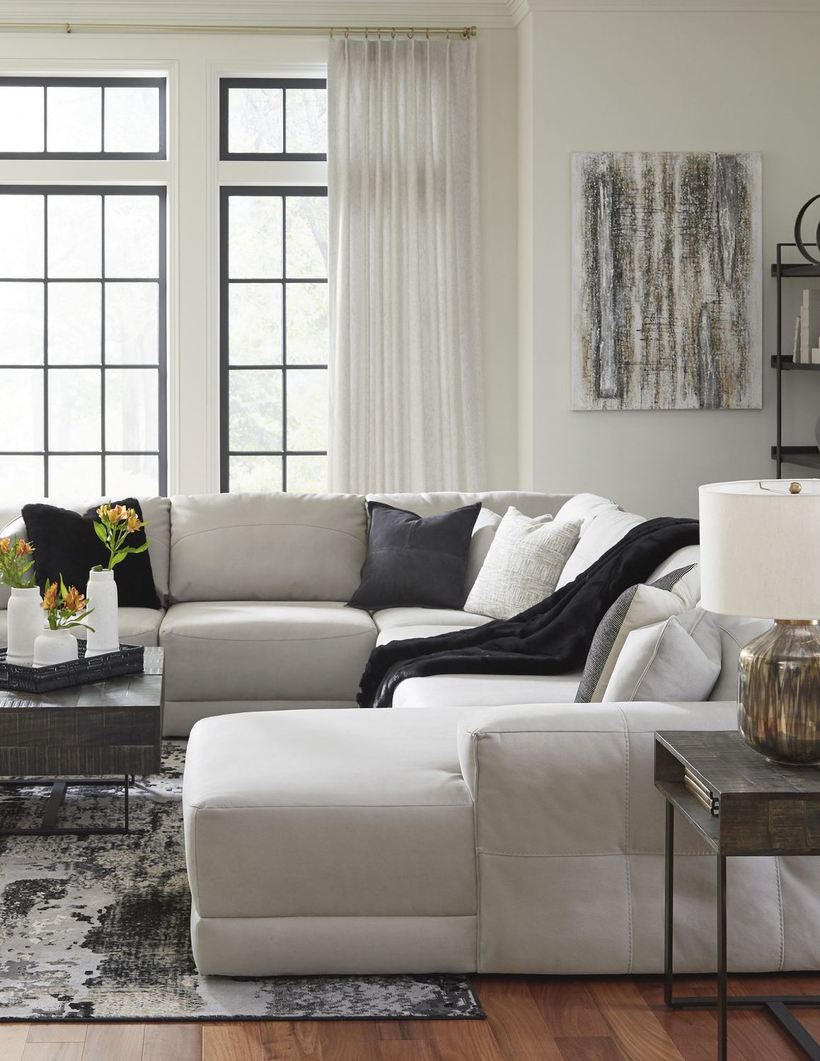 Next-Gen Gaucho 3-Piece LAF Chaise Sectional In Gray 18304S1