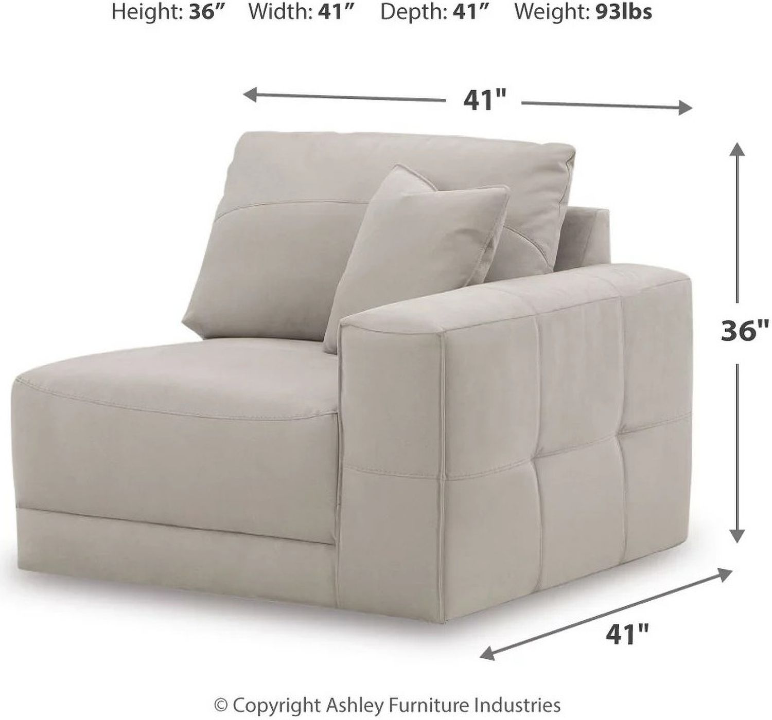 Next-Gen Gaucho 3-Piece LAF Chaise Sectional In Gray 18304S1