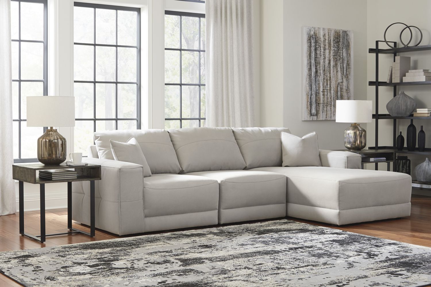 Next-Gen Gaucho 3-Piece RAF Chaise Sectional In Gray 18304S2