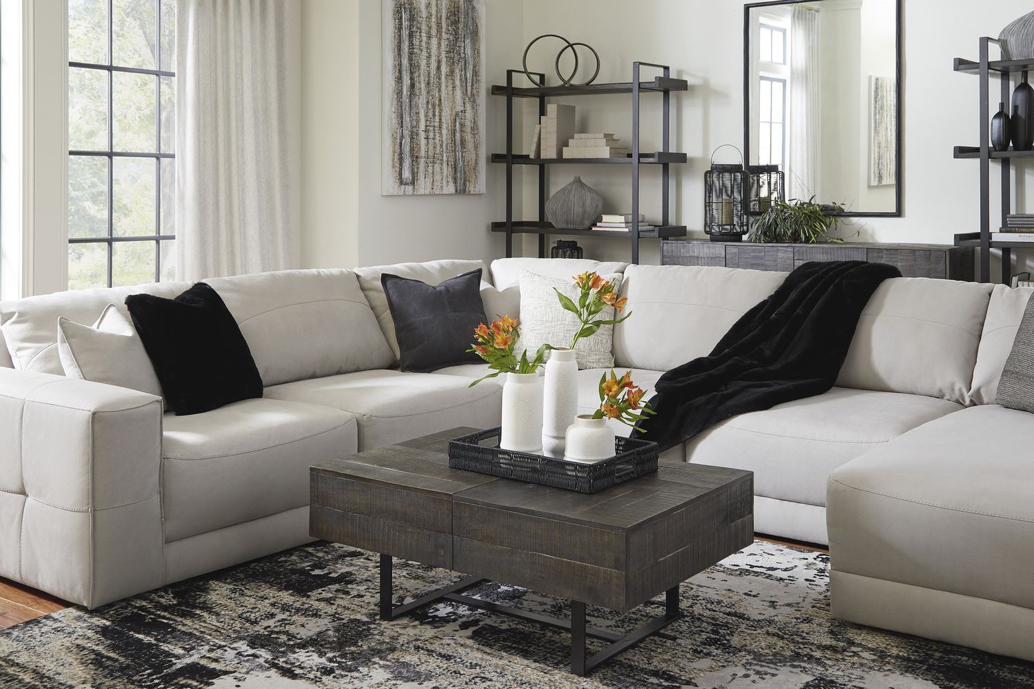Next-Gen Gaucho 3-Piece RAF Chaise Sectional In Gray 18304S2