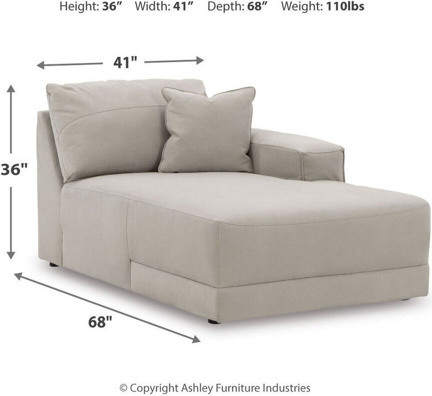 Next-Gen Gaucho 3-Piece RAF Chaise Sectional In Gray 18304S2