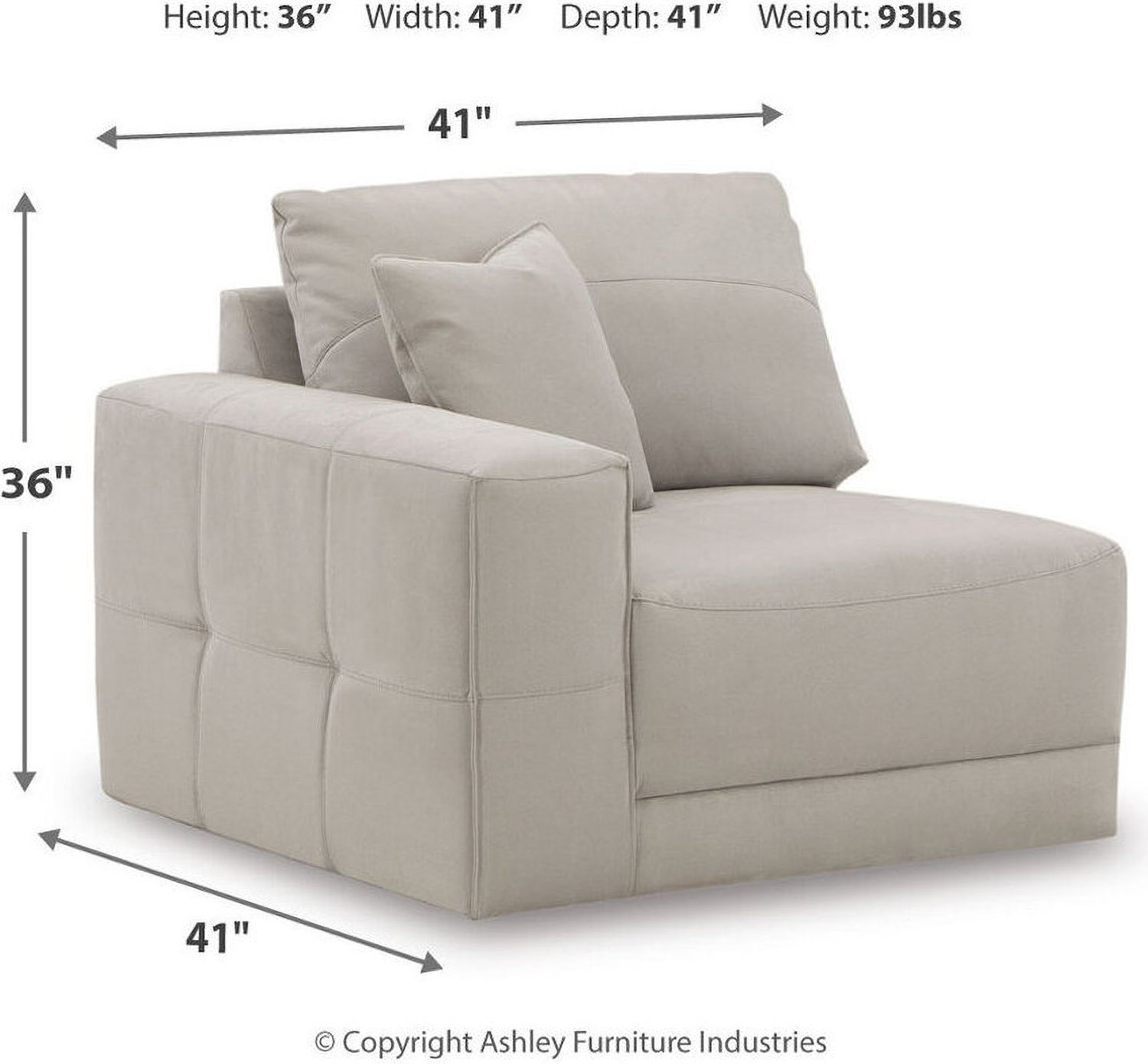Next Gen Gaucho Modular Loveseat In Gray 18304S3