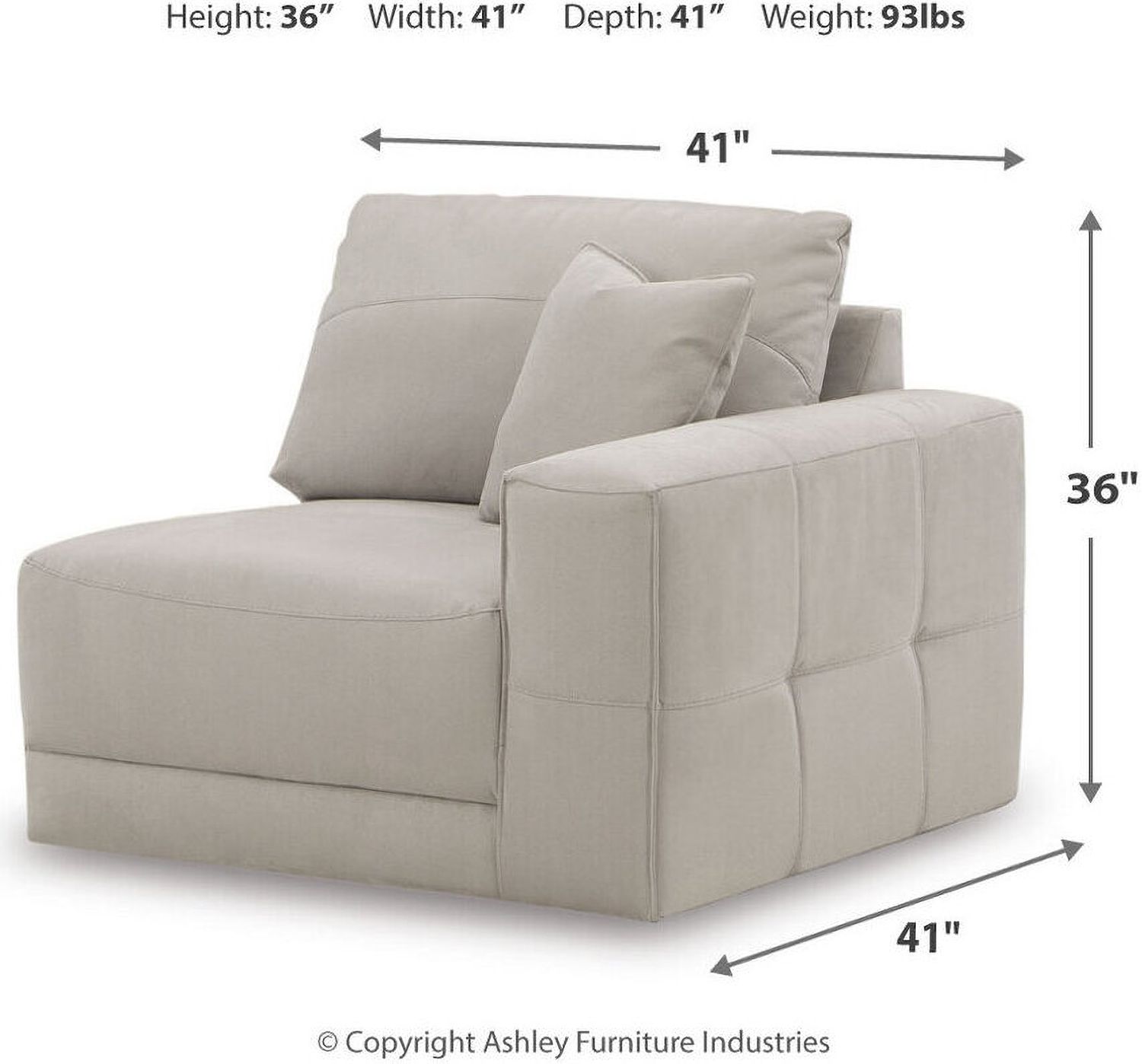 Next Gen Gaucho Modular Loveseat In Gray 18304S3