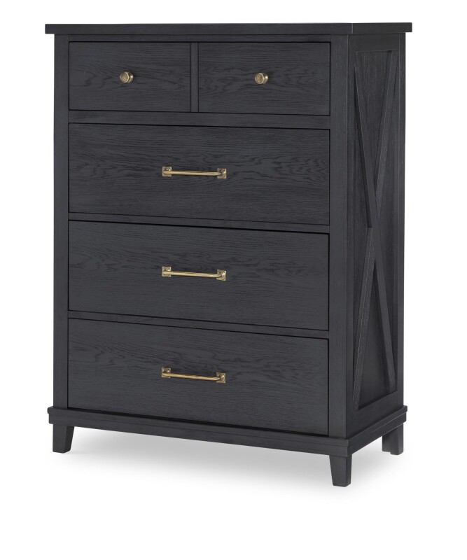 1860 Flatiron LK Drawer Chest Black Finish 18602200VC