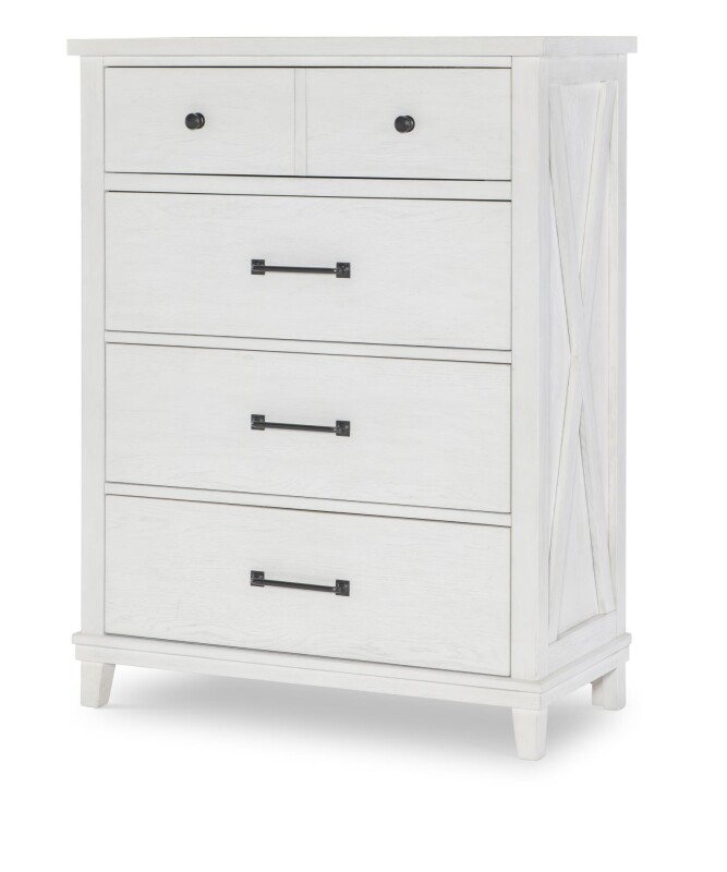 1861 Flatiron LK Drawer Chest White Finish 18612200VC