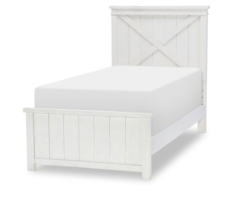 1861 Flatiron LK Complete Panel Bed Twin 33 White Finish 18614103K